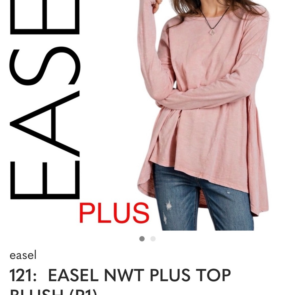 Easel Women's Pink Long Sleeve Tee